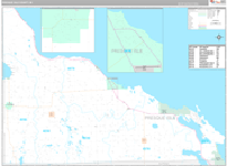 Presque Isle Wall Map Premium Style